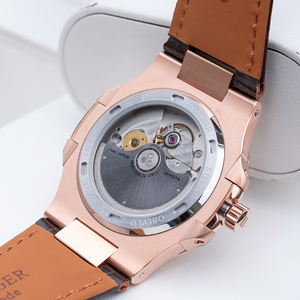 <span class=keywords><strong>OBLVLO</strong></span> Montre automatique mécanique de luxe pour homme, ultra-fine 8,8 mm, cadran date, élégante, diamants, lumineuse, mouvement Miyota 9015 FM - Product Image 5