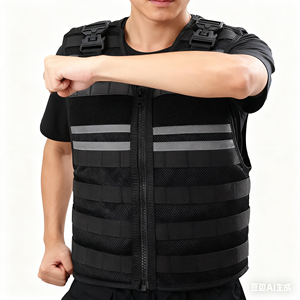 Gilet tattico antiforatura antiforatura in aramide materiali compositi riflettenti morbidi sensazione - Product Image 2