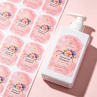 Étiquette en feuille d'or amovible sans résidu pour flacon de shampoing et gel douche jetable format voyage