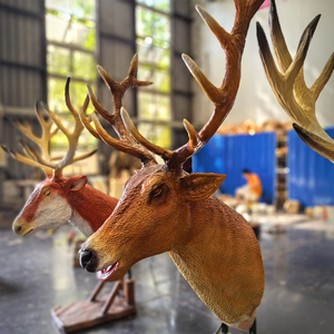 Tête de renne animatronique chantante pour décoration de Noël, modèle animal pour intérieur/extérieur, centre commercial - Product Image 4