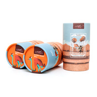 Boîte d'emballage de biscuits de luxe, tube en papier kraft, 10 pièces