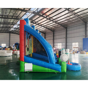 Vente directe d'usine - Jeu gonflable 4-en-1 de qualité commerciale en PVC pour le basketball, le soccer et le football, idéal pour les fêtes foraines - Product Image 4