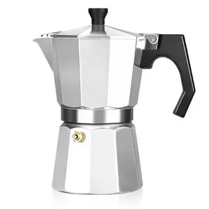 Espresso Koffie 9 Cup Aangepaste Aluminium Bedrukte Moka Pot Custom