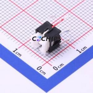 K6-6140D07 Tactile Switch Through hole Component (THT) Switch 1.6N Through Hole 6.6mm 6mm - Product Image 1