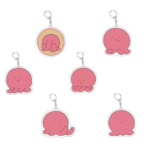 2Spot Wholesale Porte-clés pendentif en acrylique avec expression d'octopus amusante, petits cadeaux tendance pour le campus - Product Image 1