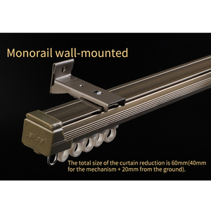 Meistverkaufte Aluminium-Legierung Moderne Wohnzimmer-Hochzeits-Gardinenschiene Schiebbare Weiße Schiene mit Zubehör Anpassbare Länge - Product Image 3