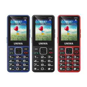 Téléphones mobiles UNIWA V2000 pour seniors avec gros boutons, volume élevé et boutons SOS d'urgence dédiés - Product Image 1