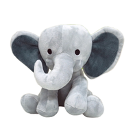 En stock peluche éléphant gris blanc poupée peluche personnalisée peluche oreiller bébé sommeil et soulagement du stress conception populaire