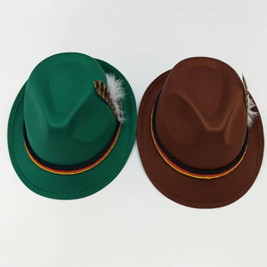 Sombrero Fedora Marrón Oscuro Decorado con Plumas Artificiales, Sombrero Festivo Unisex para Fiestas, Transpirable, Tejido con Fibra Modal, para las Cuatro Estaciones - Product Image 5