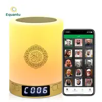 Arapça tam kuran oyuncu hediye kablosuz led dijital bluetooth ezan saat kuran hoparlör lambası uzaktan kumanda ile