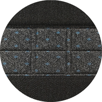 Bordure de matelas en treillis gris avec motif diamant bleu