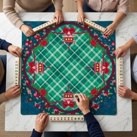 Nouveau Tapis de Mahjong en Caoutchouc Naturel de Luxe 2026, Motif Classique, Tapis de Jeu Professionnel Antidérapant, Tapis de Table Personnalisé, Prix Bas, Faible MOQ