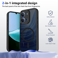 Coque de téléphone magnétique pour Xiaomi Redmi 15C 15 A5 4G A3, protection contre les chutes de qualité militaire, translucide, mate, antichoc, anti-empreintes digitales