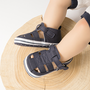 Toile bébé sandales respirant bout fermé Prewalker chaussures pour bébé garçons crochet et boucle fermeture chaussures d'été - Product Image 6