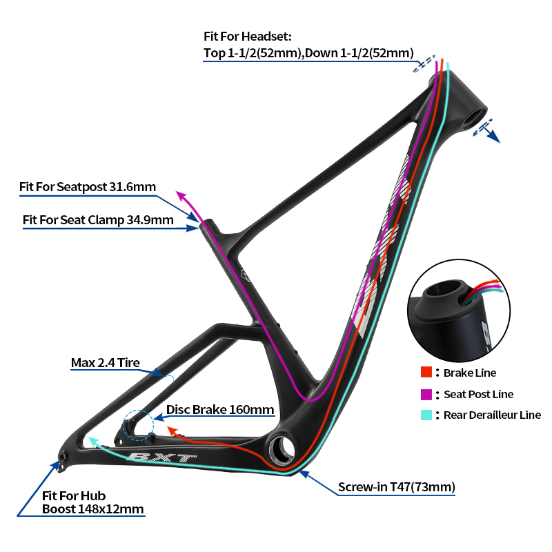 Telai in carbonio per mountain bike | HT, AM, XC, FS