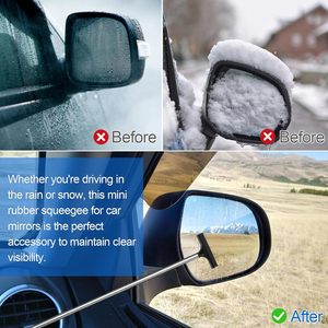 Araba ayna yağmur damlaları için taşınabilir otomatik ayna silecek temizleyici teleskopik uzun çubuk araba dikiz aynası silecek - Product Image 2