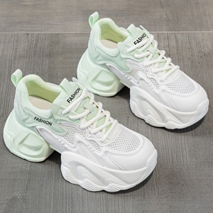 Zapatillas Deportivas de Plataforma para Mujer, Estilo Verano 2026, Combinables con Todo, Parte Superior de Microfibra, Malla Transpirable, Color Blanco - Product Image 4
