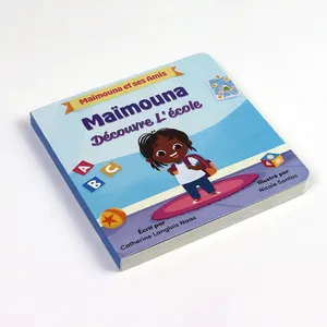 Libro quadrato personalizzato per bambini a bordo di un libro stampato su richiesta per bambini