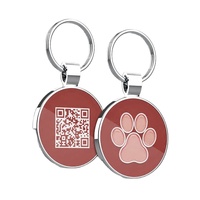 QR Code RFID Animaux Tags Chats Chien Métal Impression Laser 13.56MHz Fréquence Bébé Identification Animal Suivi RFID NFC Pet Tag