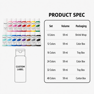 Peintures acryliques Giorgione personnalisables, 16 couleurs, 59 ml, prêtes à être expédiées, vente en gros, directement de l'usine, peintures acryliques pour artistes - Product Image 3