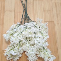 Fleurs Artificielles de Soie en Gros, Hortensias Blancs de Haute Qualité, Roses, Glycines Suspendues pour Mariage et Événements