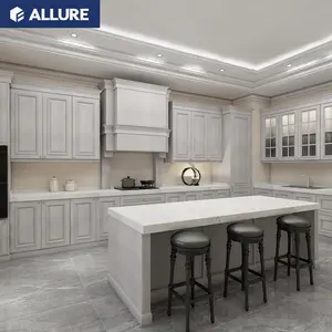 Allure, modelos de madera contrachapada de melamina de china, kit de Bahréin, muebles de suelo de gabinete de cocina de estilo ruso