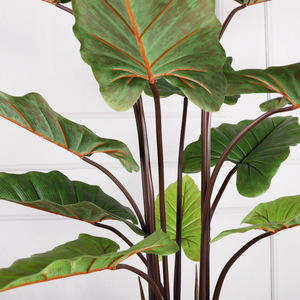 LONGSTAR gran árbol de Taro de arcoíris Artificial nórdico Popular decoración de plástico de pie <span class=keywords><strong>planta</strong></span> de Taro de arcoíris simulado en maceta - Product Image 3