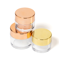 Kemasan Kosmetik Transparan Mewah Baru Botol 5/10/15/20/30/50/80G Wadah Krim dengan Tutup Emas