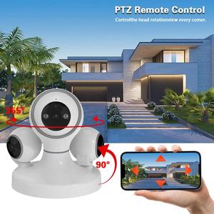 Regis 12MP Wifi ip camera an ninh với ba ống kính PTZ trong nhà 360 không dây CCTV Video tầm nhìn ban đêm con người phát hiện được xây dựng trong mic - Product Image 5