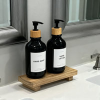 Petit plateau en bois piédestal support ferme salle de bain décor décoratif en bois rehausseur cuisine porte-savon pour vanité, comptoir, évier