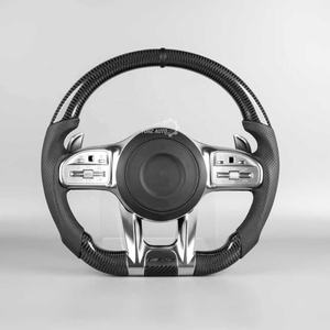 Volant AMG en cuir véritable et fibre de carbone YUNZ Auto Parts pour <span class=keywords><strong>Mercedes</strong></span> Benz Classe A/C/E/GLA/CLS C300 E63 W222 - Product Image 6