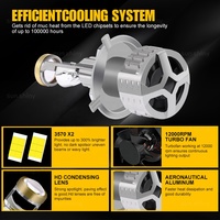 Lampu Depan LED Mini Y9 PRO H4 60w 6000lm Dengan Lensa Proyektor Lampu Mobil LED Lampu LED Canbus H4 Lampu LED Bohlam H4