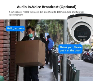 Set kamera Video CCTV dua arah, sistem kamera keamanan 4K Ultra HD 8MP 4CH 8CH POE NVR Audio Warna penglihatan malam - Product Image 3