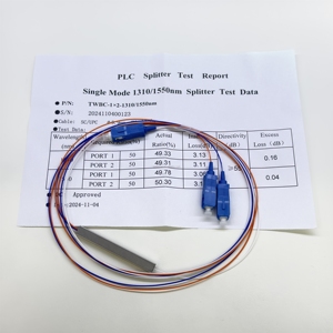 Divisor de Fibra Óptica PLC Monomodo 1x2 con Conectores SC/UPC |   Ideal para Distribución FTTx, CATV y LAN - Product Image 2