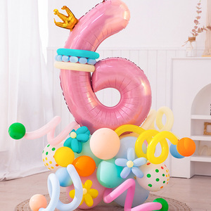 Primo <span class=keywords><strong>compleanno</strong></span> del bambino 40 pollici palloncino digitale post per ragazzi e ragazze bambini in festa decorazione - Product Image 6
