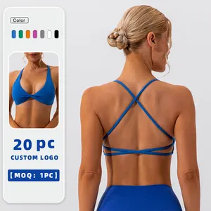 2023 Neue Stile Frauen Kink Design Cross Back Dünnband Sport-BH Für Fitness-Training Sexy Yoga-BH