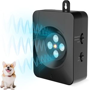 Intérieur Extérieur 3 Modes Contrôle des Aboiements de Chien 33 pieds Rechargeable Dispositifs <span class=keywords><strong>Anti</strong></span>-<span class=keywords><strong>Aboiement</strong></span> de Chien Dispositif <span class=keywords><strong>Anti</strong></span>-<span class=keywords><strong>Aboiement</strong></span> Ultrasonique - Product Image 1