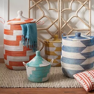 Vietnam Top Selected Manufacturer Natural Seagrass <b>Storage</b> <b>Baskets</b> Wicker <b>Basket</b> for Clothing <b>Toy</b> Handmade - Product Image 3