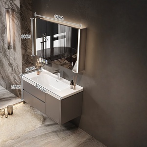 Modern light luxury bathroom cabinet combination ceramic deepening basin integrated basin bathroom washbasin - Product Image 2