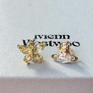 Empress Dowager Nuevo Lazo de Cristal y Diamantes Saturno Super Fairy Joyería de Lujo Estilo Fresco Chapada en Oro Claro para Mujer - Product Image 5