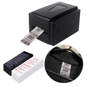 Vải Máy In Nhãn In Độc Đáo Mã <span class=keywords><strong>Qr</strong></span> Cho Hàng May Mặc Quần Áo Máy In Nhãn Sử Dụng Cho Chăm Sóc Nội Dung Nhãn Trong Nylon - Product Image 1