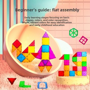 Piastrelle Magnetiche Colorate per Costruzioni e Assemblaggi per Bambini - Gioco Creativo Fai-da-Te con Magneti Colorati - Product Image 2