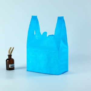 Tela de sellado de reciclaje ecológico sostenible, chaleco no tejido reutilizable portátil, <span class=keywords><strong>bolsa</strong></span> de <span class=keywords><strong>camiseta</strong></span>, bolsas de compras no tejidas - Product Image 4