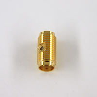 Conector Coaxial SMA Hembra a Prueba de Agua Gold Factory Barrel RF, Adaptador de Conector Doble SMA Hembra