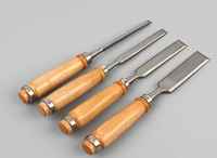 4pcs DIY Semi-circulaire Sculpture sur bois Couteau Ciseau Outil à main avec manche en bois