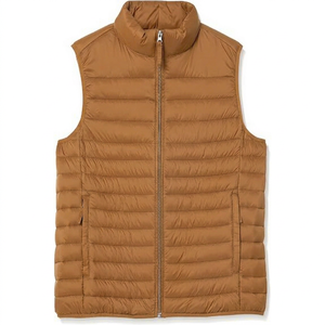 Blouson matelassé coupe-vent sans manches pour homme, léger, à col montant, entièrement zippé, avec logo, écologique et tendance, pour l'hiver - Product Image 1