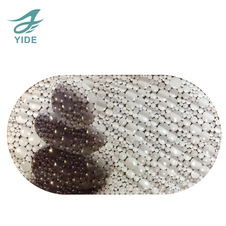 YIDE pvc hotel shower room animal delphine printing waterproof carpet non slip bath matte