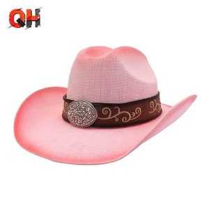 Cappello da Cowboy in Paglia Rigida <span class=keywords><strong>N6</strong></span> Primavera/Estate con Cintura Ricamata per Spiaggia e Pesca - Product Image 4