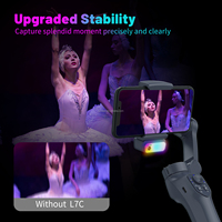 Module de contrôle des gestes de traqueur RGB AI Stabilisateur de cardan pliable 3 axes L7Cpro Plus pour Smartphones,Support Adroïde et IOS