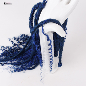 Rebecca Fashion 24 pouces 40 mèches Cheveux synthétiques bouclés Afro Twist Soft Dreadlocks Braids Goddess Faux Locs Crochet Hair - Product Image 3